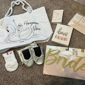 BRIDAL BUNDLE | Miss To Mrs  - BRIDE Sign, Shows, Socks, Decoration